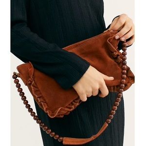 🌿 Free People Brown Suede Shoulder Bag